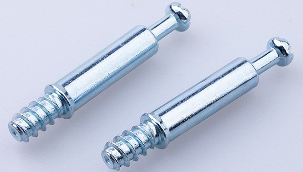 Furniture connector bolts and straight pins