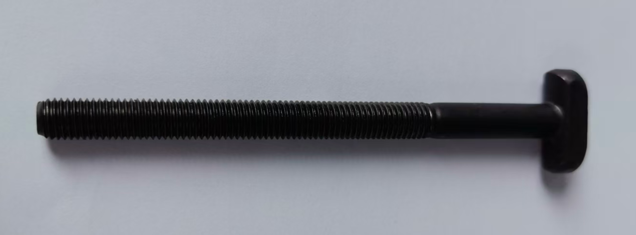 A long black T-head rod with a fine thread along its length