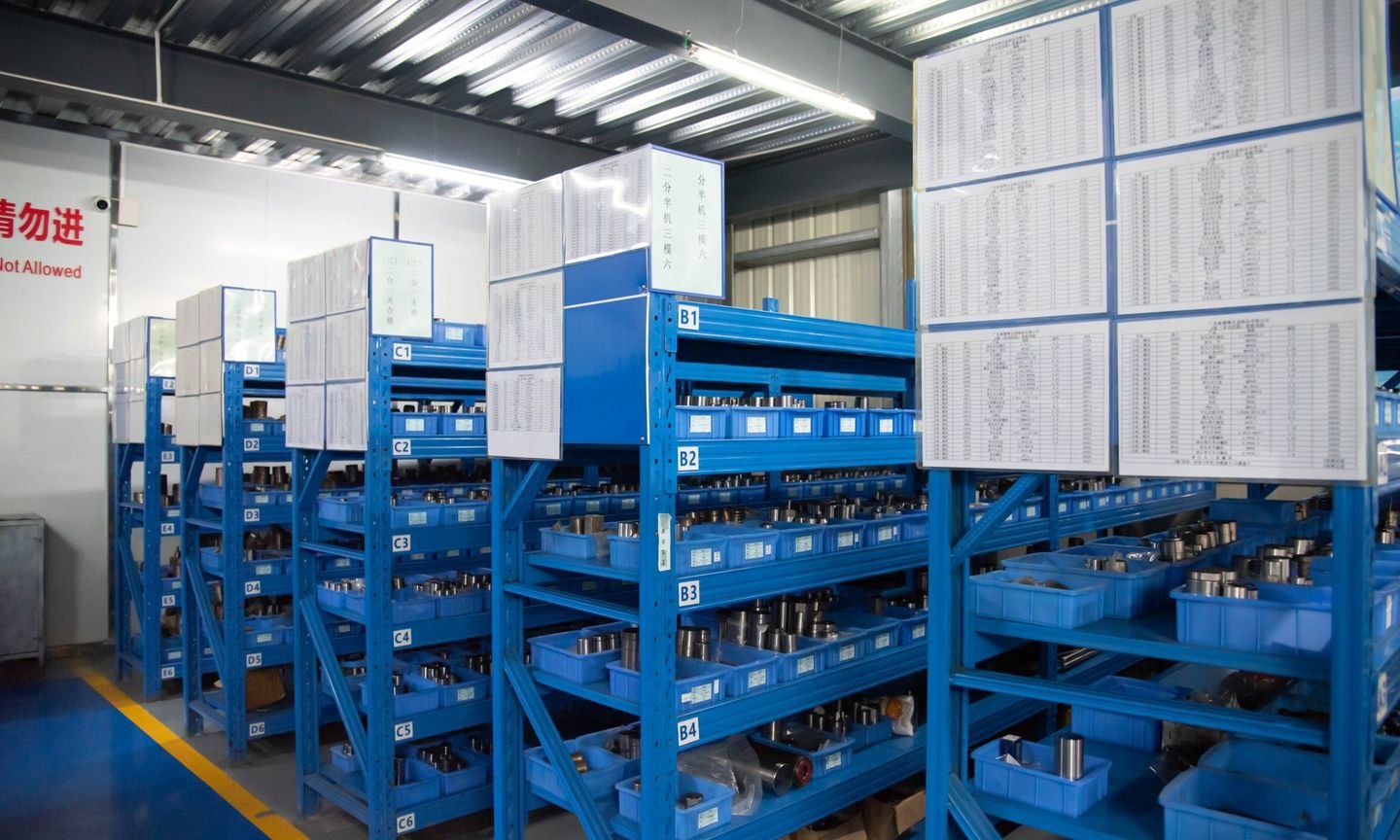Racks of dies in the TYF die room